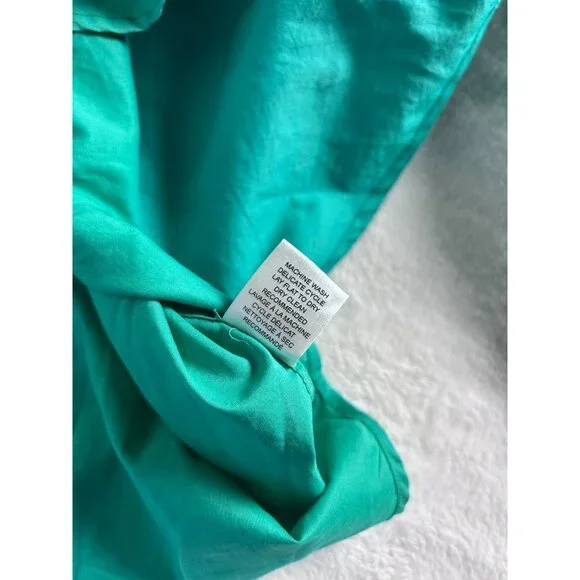 Kerri Rosenthal Womens Patchwork Love Mia Shirt XL Green Button Down Long Sleeve - Picture 7 of 10